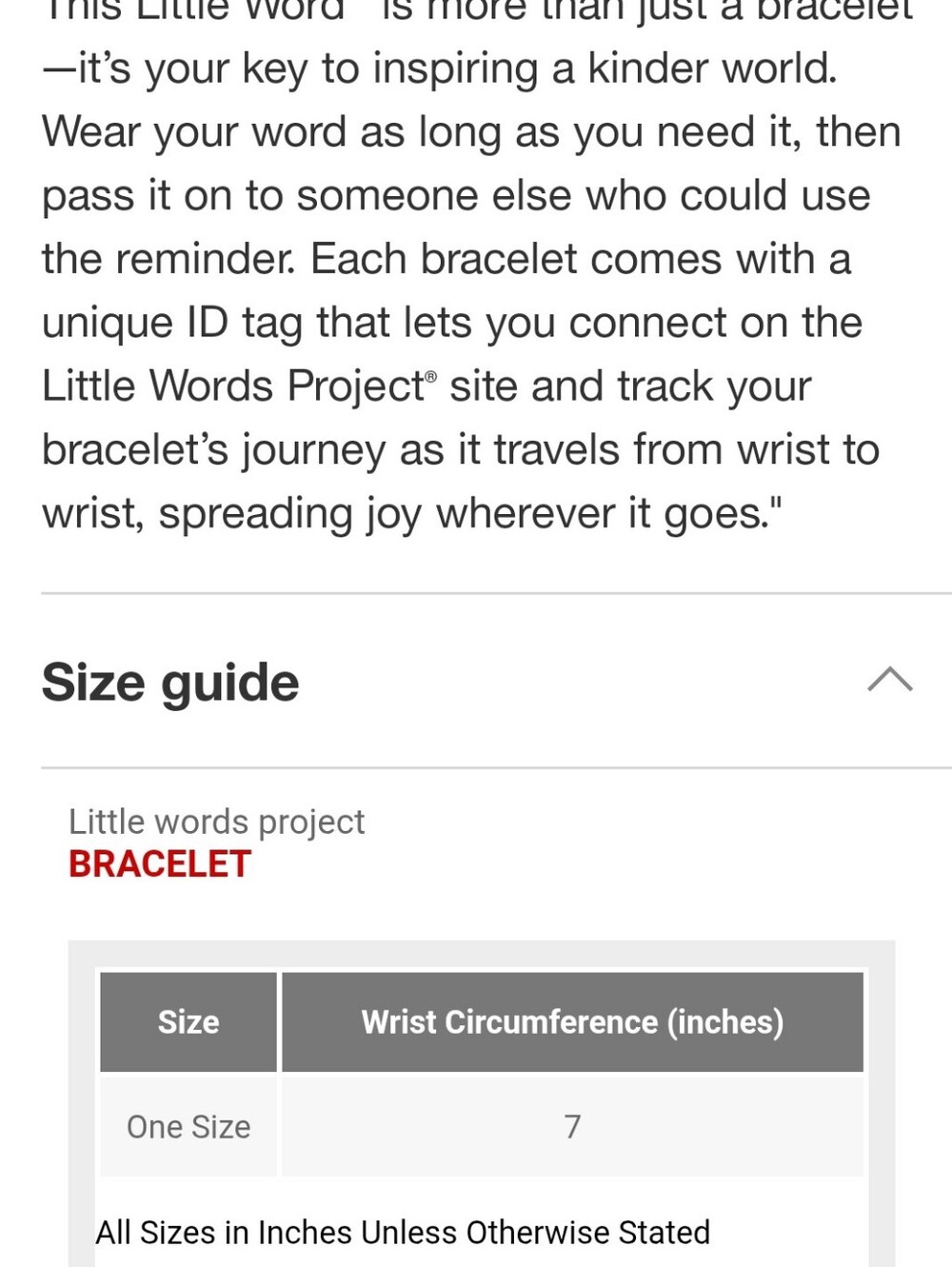 Little Words Project "WORTHY" Beaded Stretch Bracelet - Picture 5 of 7